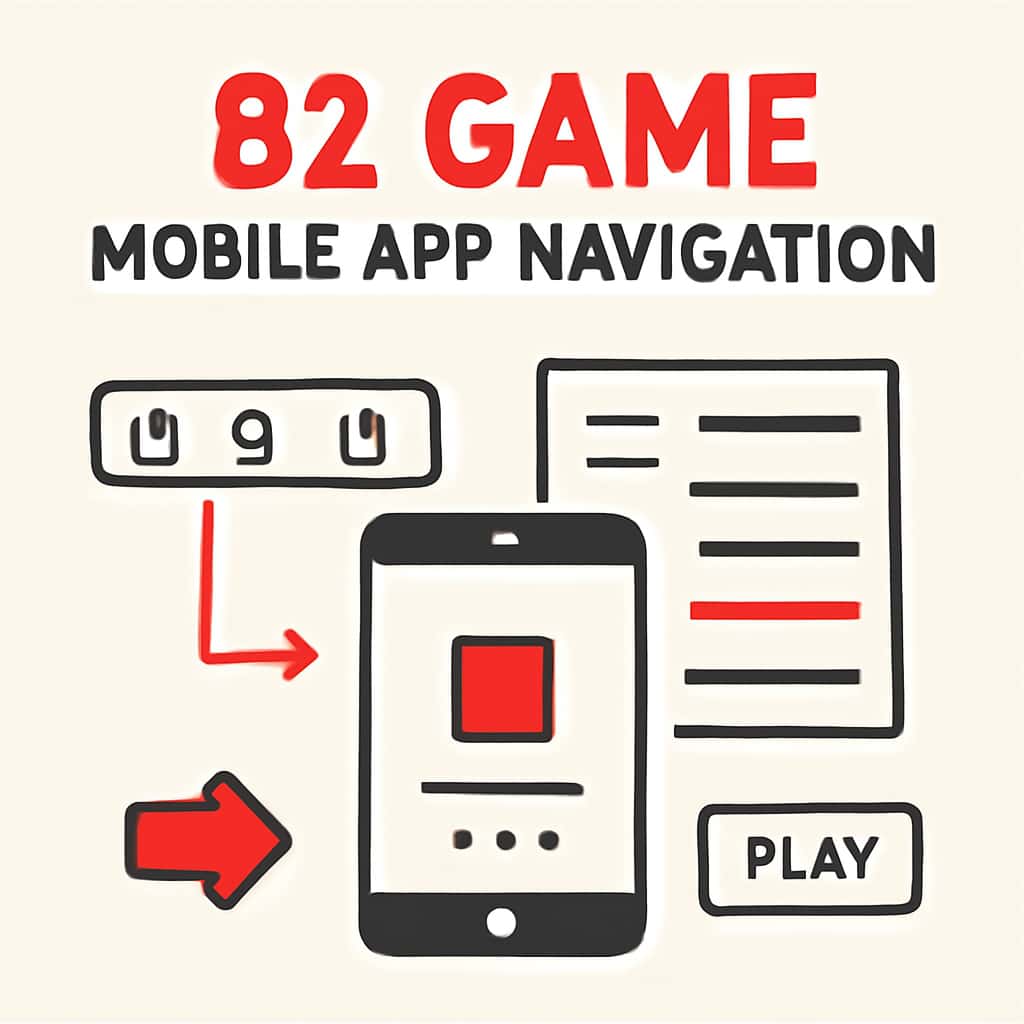 An educational diagram of the mobile app navigation process.