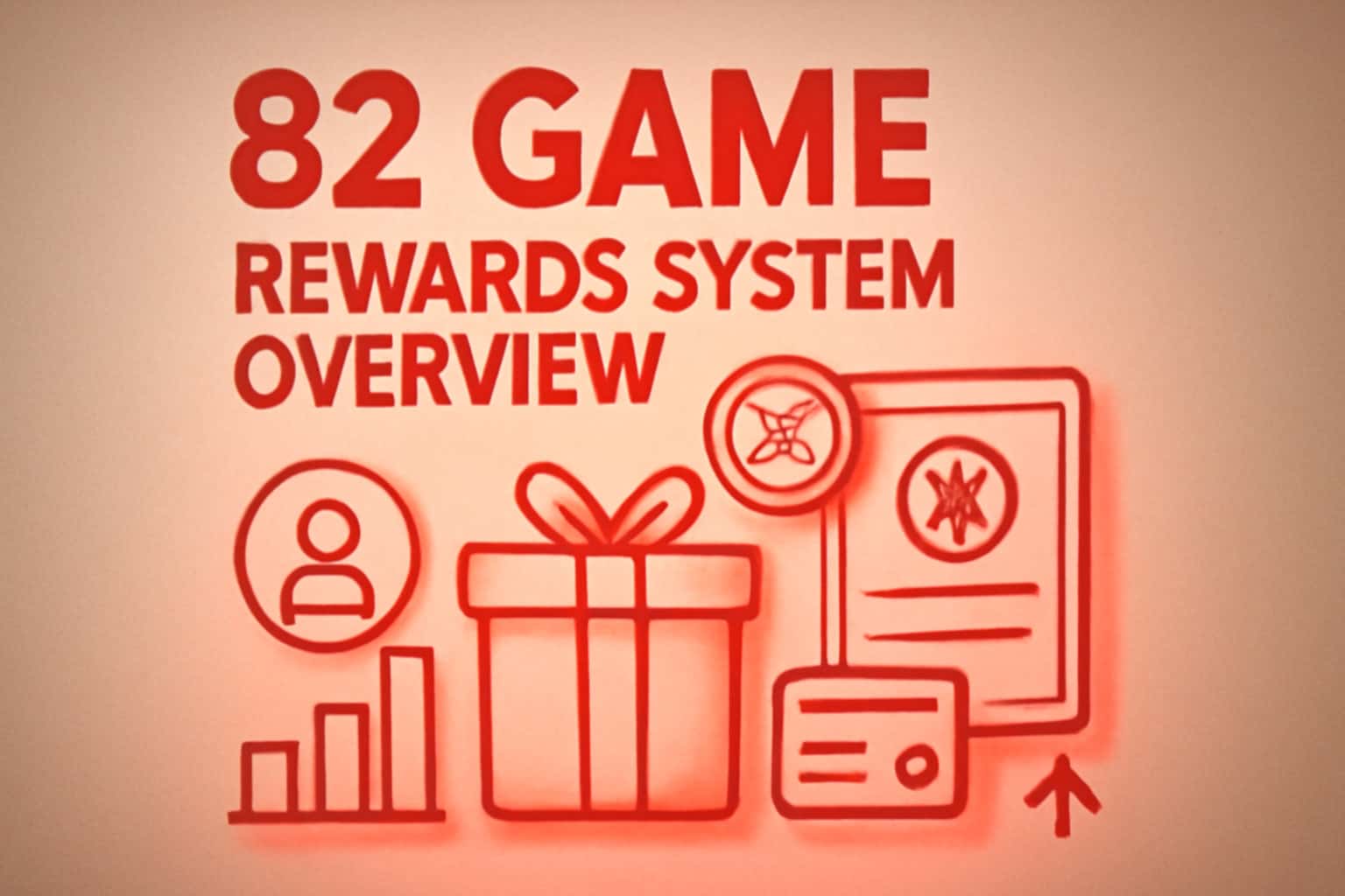 A visual representation of the 82 Game Rewards System Overview highlighting various features.
