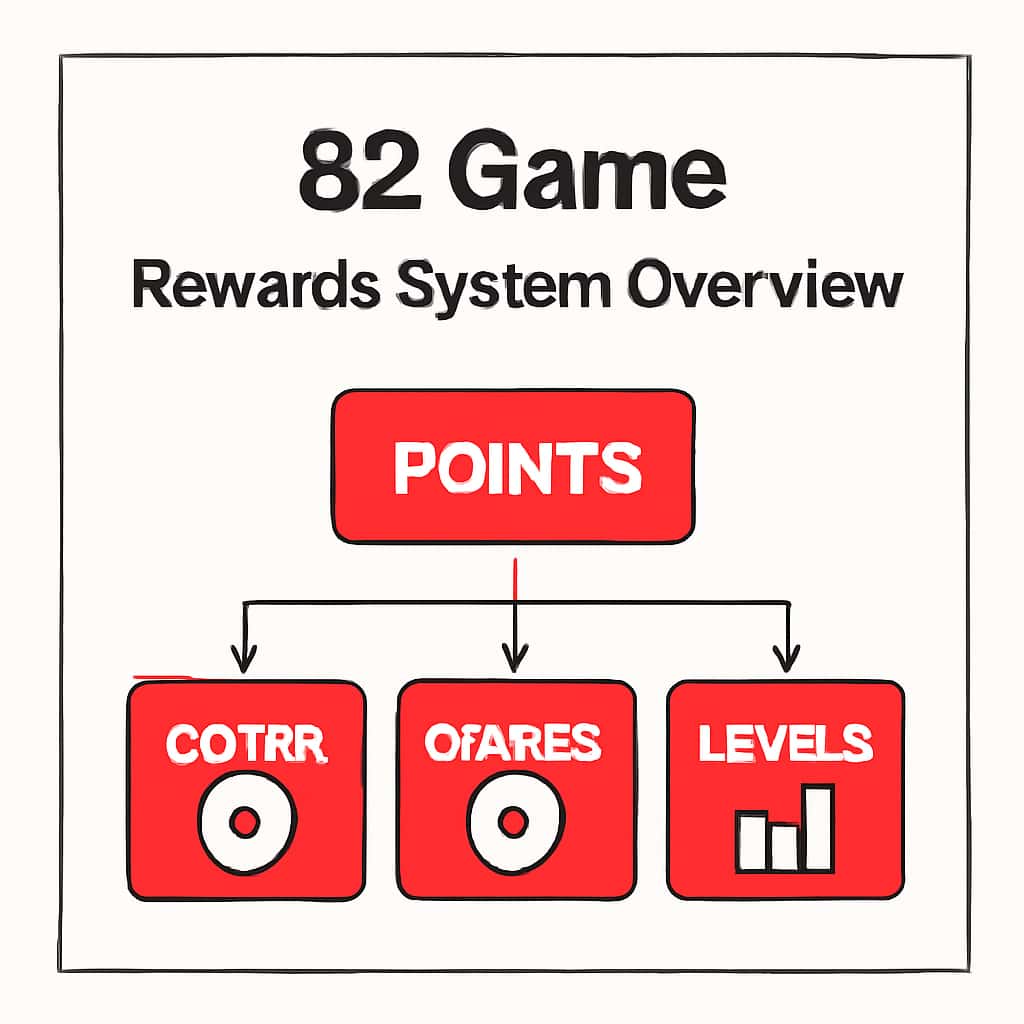 An educational illustration of the 82 Game Rewards System.