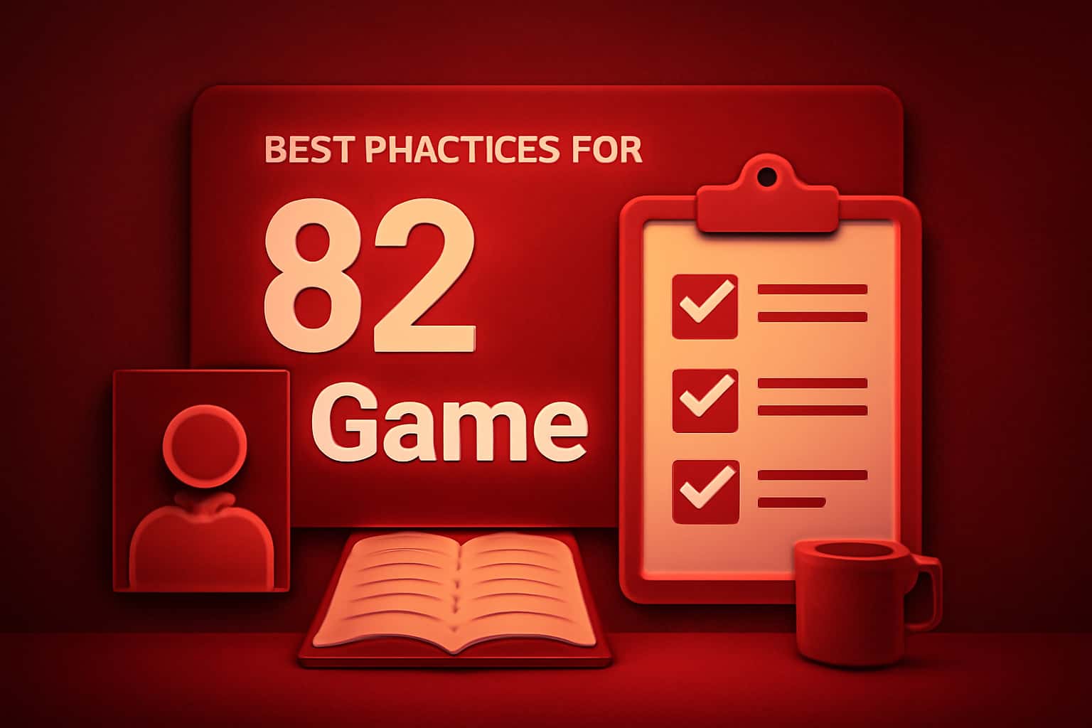 An informative scene showcasing best practices for 82 Game usage.