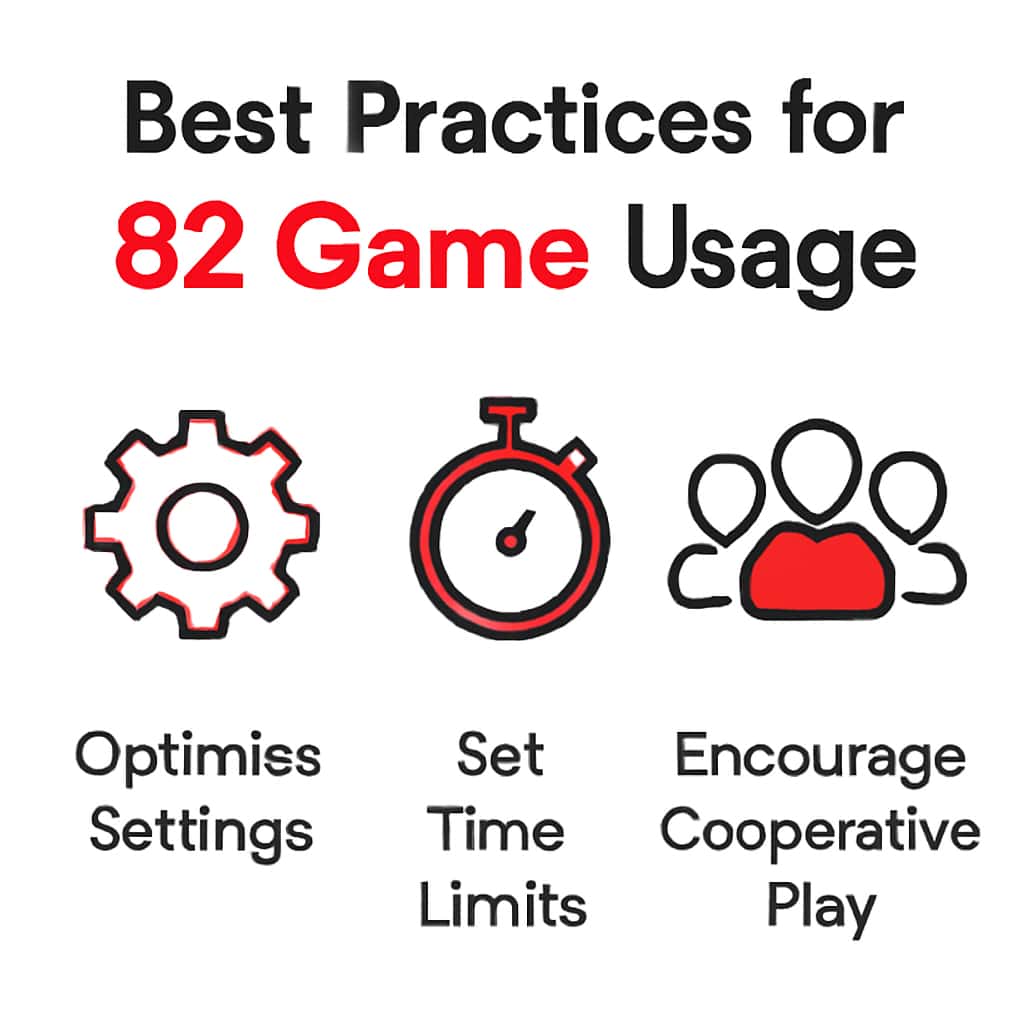Illustration explaining best practices for using 82 Game.