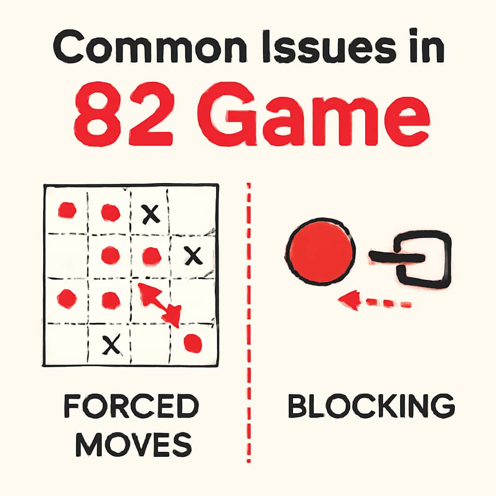 An educational diagram detailing common problems in 82 Game.