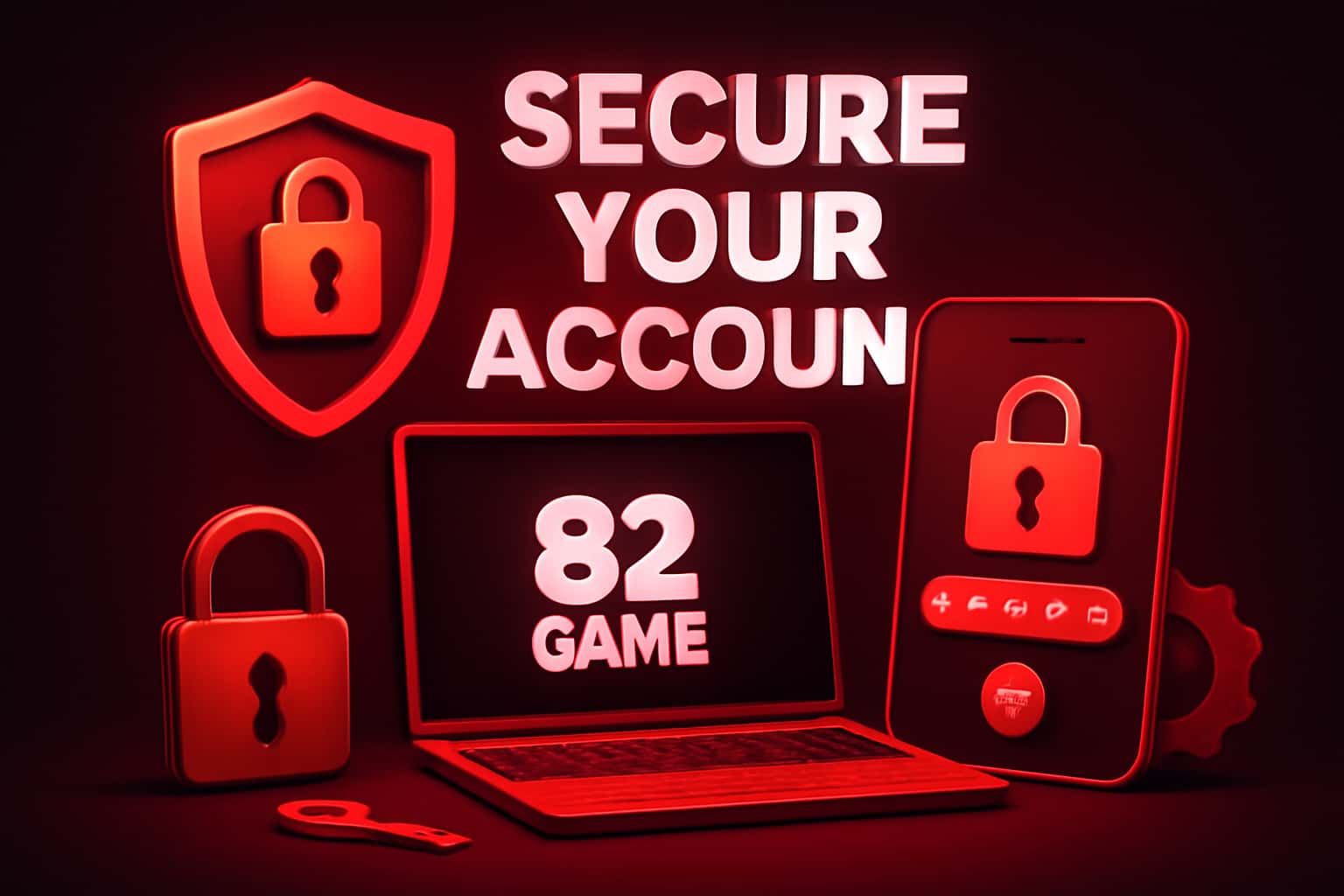 An informative visual representation depicting the importance of securing your 82 Game account.