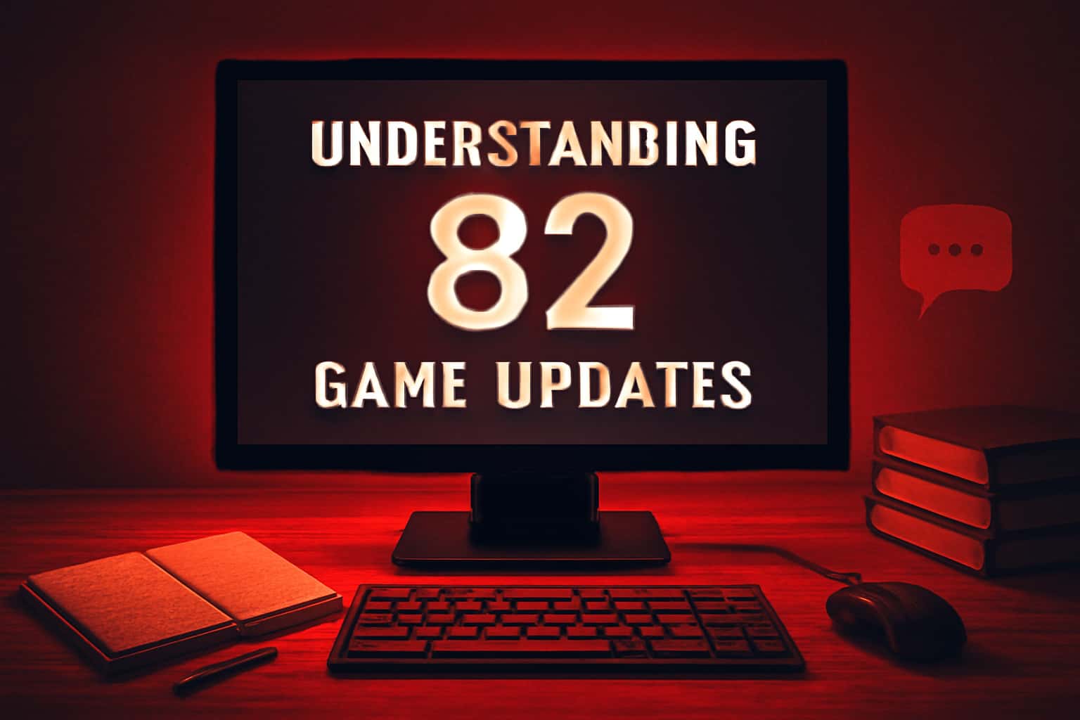 An informative visual representation of 82 Game updates with clear text.