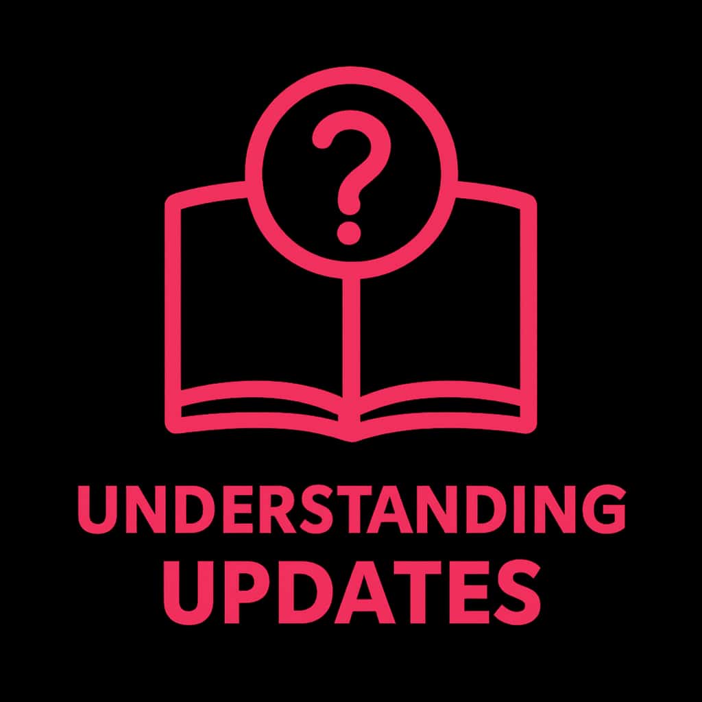 A badge design illustrating 82 Game updates.